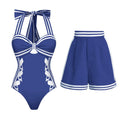 2025 High Quality One Piece Swimsuit Floral Ruffle Printed Push Up Women Bikini Set Swimwear Slimming Bathing Suit Beach Wear