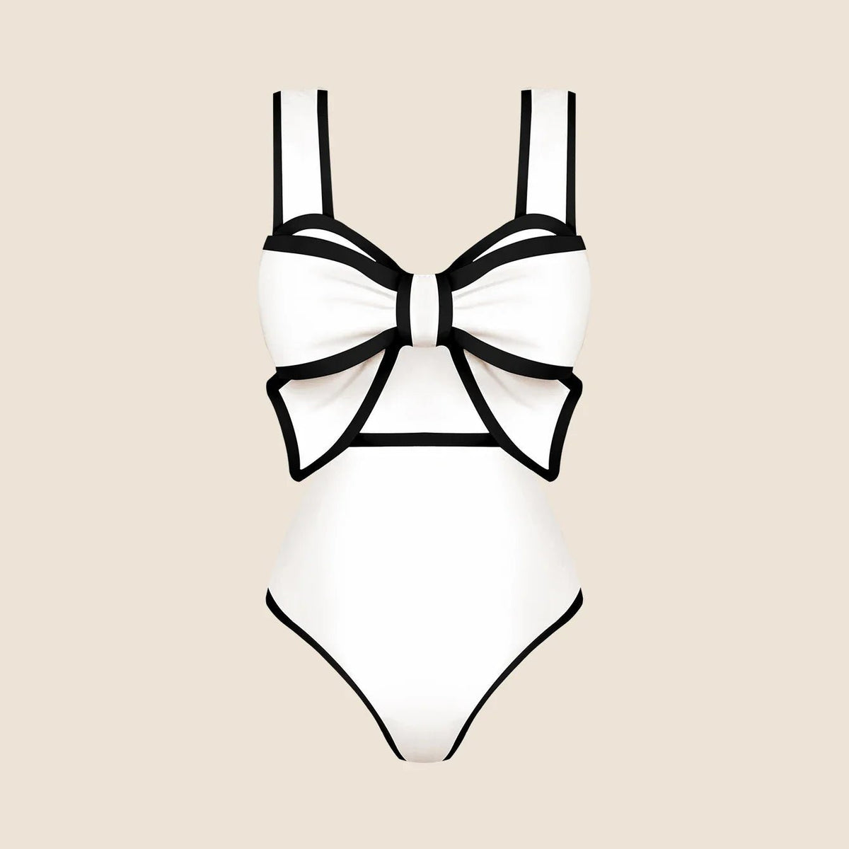 2025 New Bow Tie One Piece Swimsuit For Women Swimwear with Skirt Bathing Suit Monokini Beach Bodysuit Beach Wear