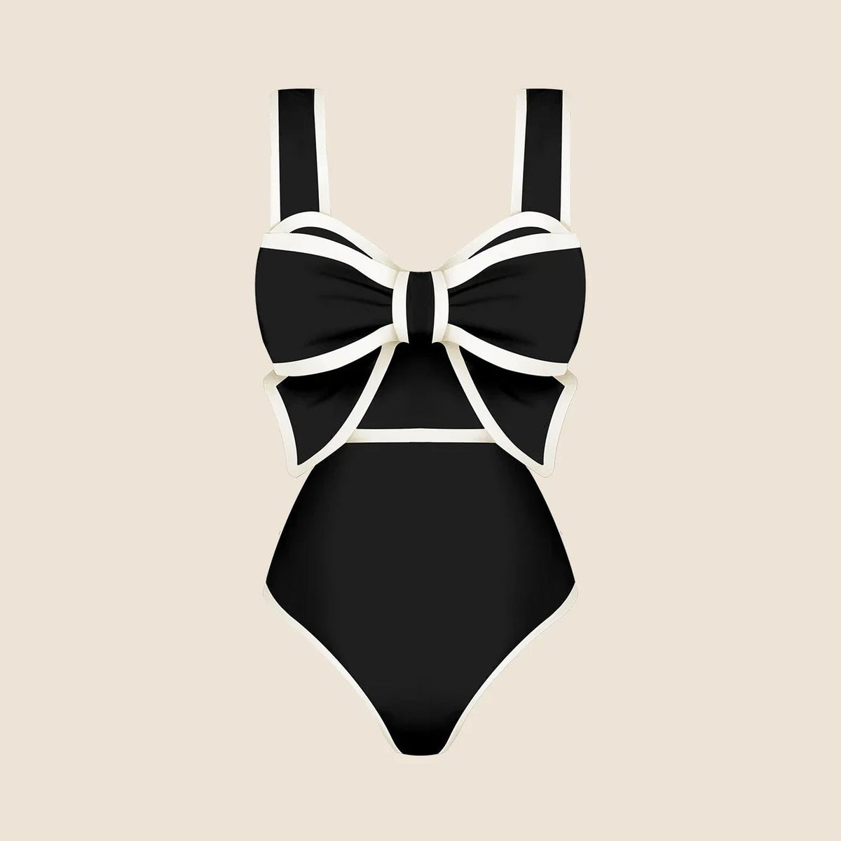 2025 New Bow Tie One Piece Swimsuit For Women Swimwear with Skirt Bathing Suit Monokini Beach Bodysuit Beach Wear